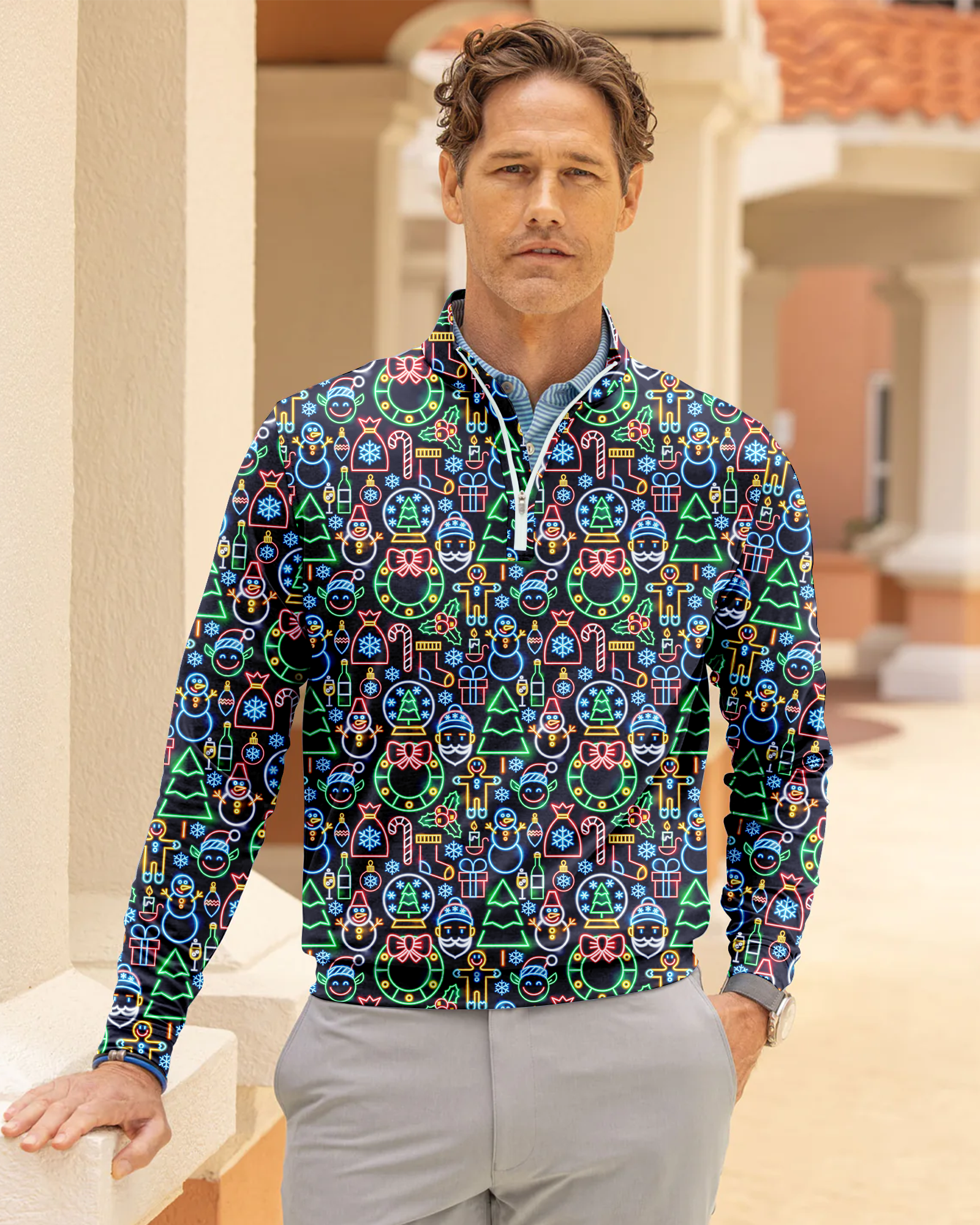 Neon Christmas Quarter-Zip – Fore Aces